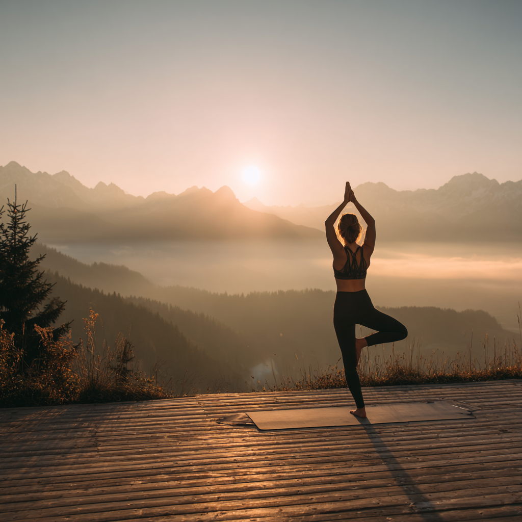 Йога на сході сонця